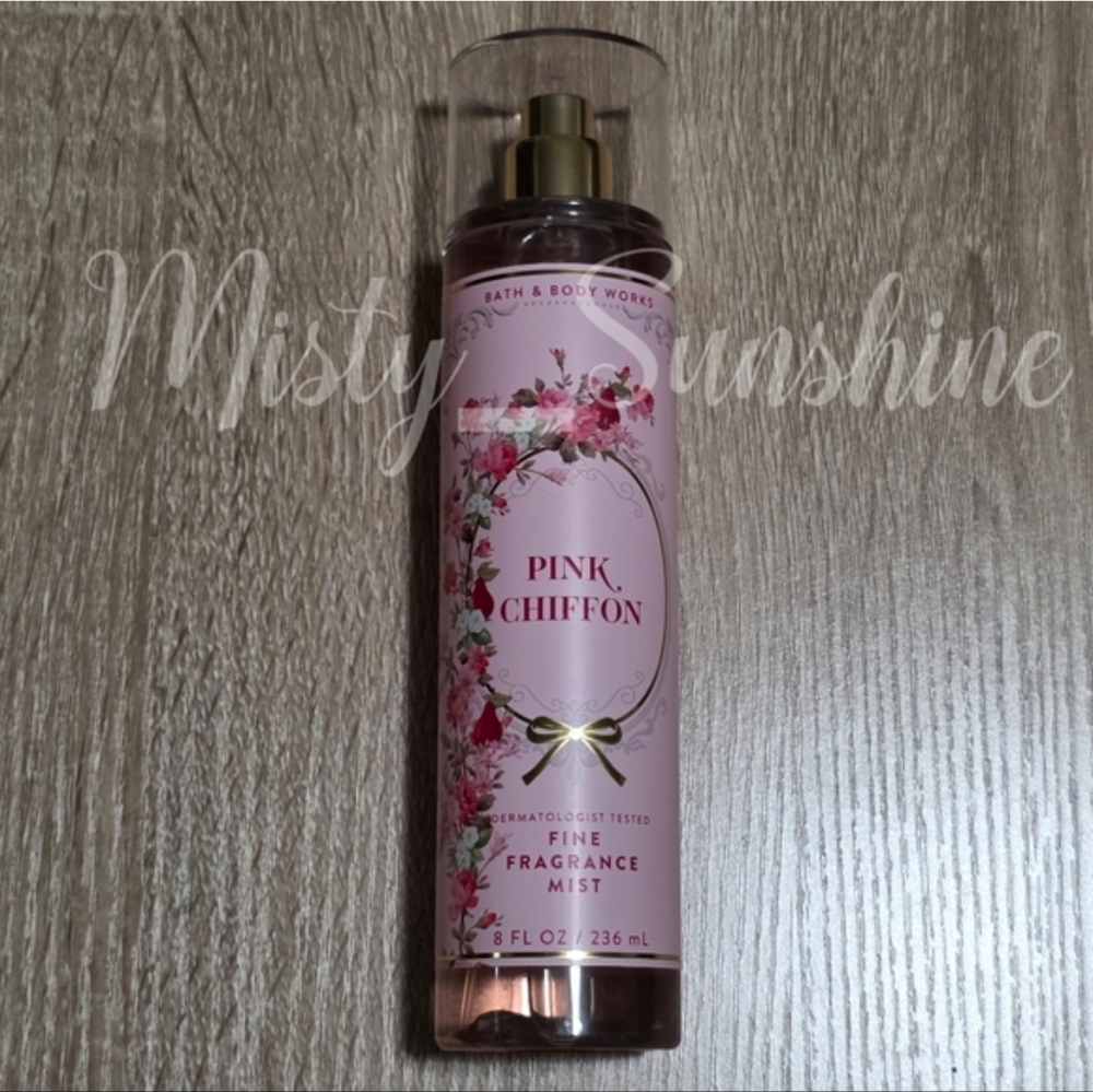 Bath Body Works Pink Chiffon Fine Fragrance Body Mist 8oz NEW Rare